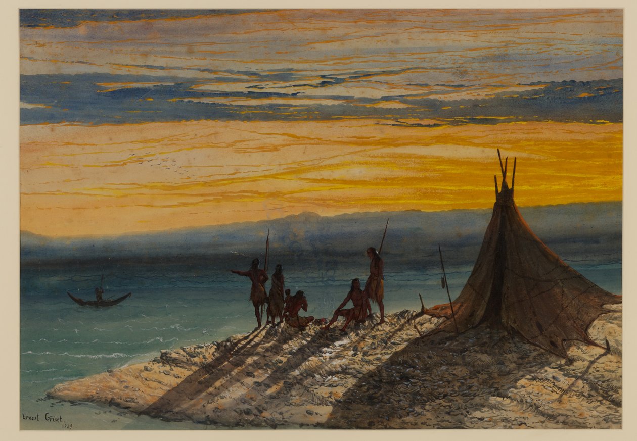 Forhistorisk landskap, 1869 av Ernest Henry Griset
