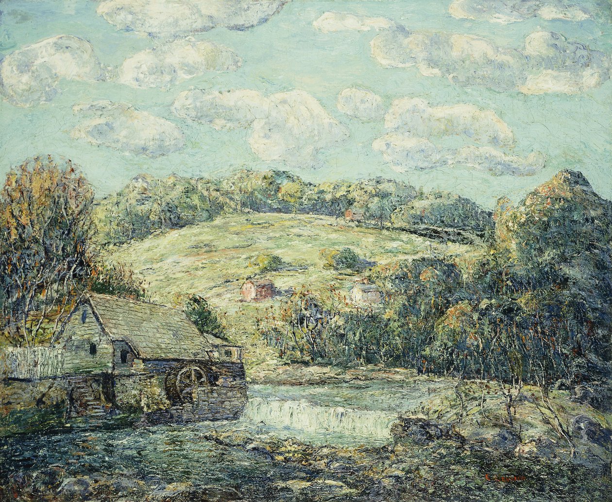 The Old Mill, Wilton, Connecticut av Ernest Lawson