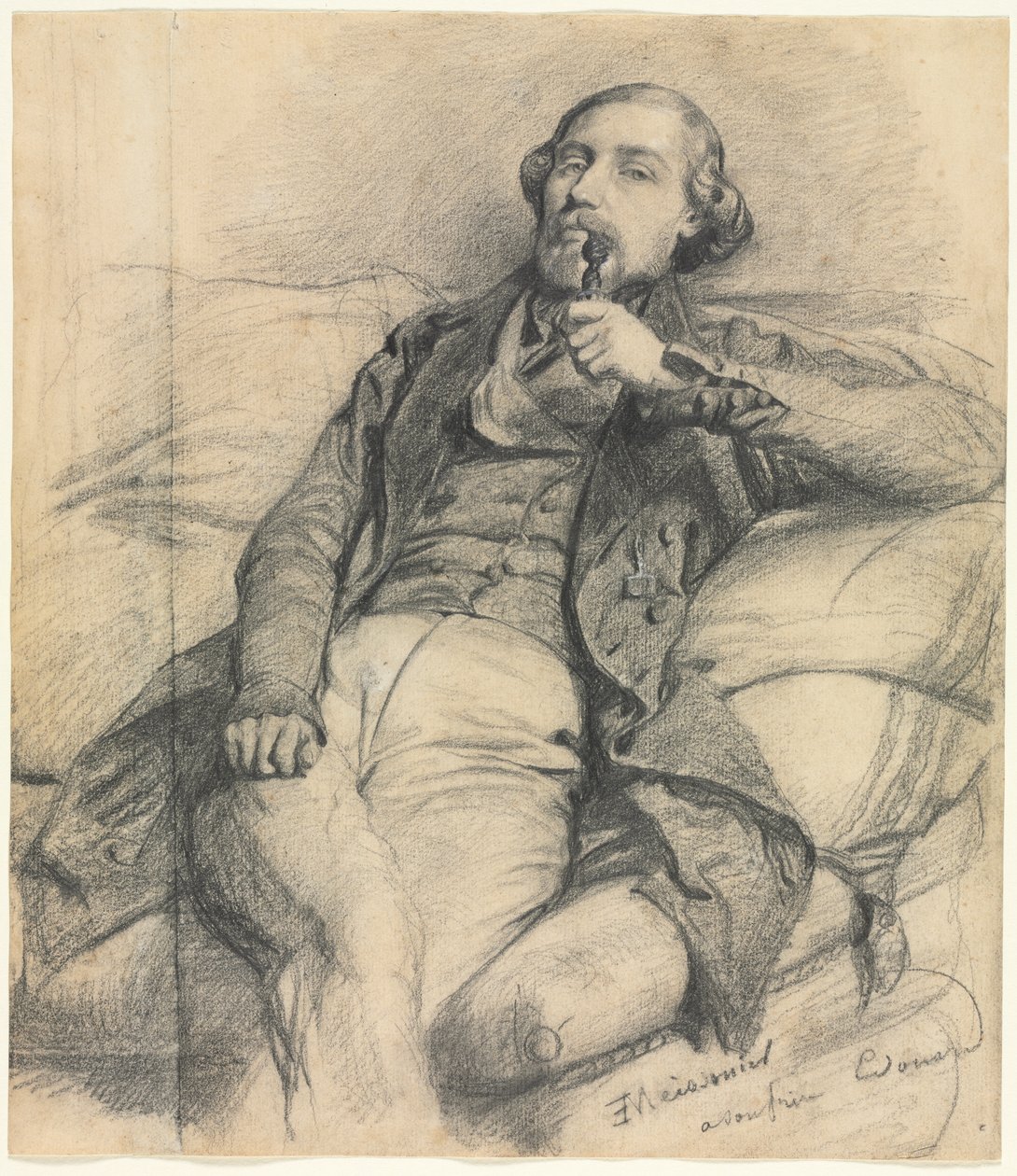 Mann som røyker av Ernest Meissonier
