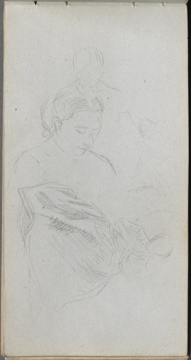 Skissebok, side 82: Studie av figurer. av Jean Louis Ernest Meissonier