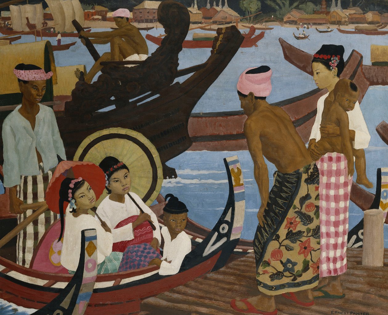 Krysser elven, Burma av Ernest Procter
