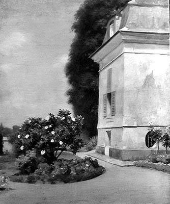 Hagen og huset i Queue-en-Brie av Ernest Rouart