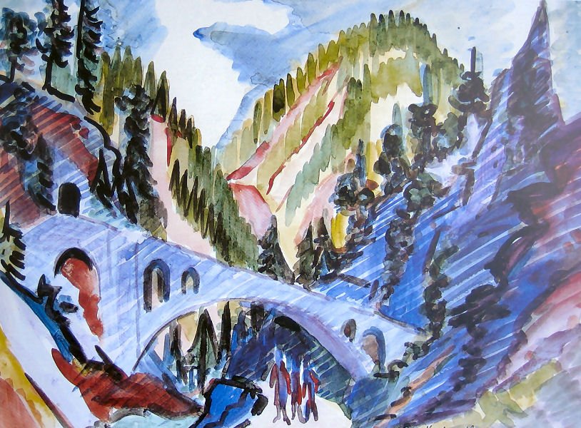 Bro i Landwassertal av Ernst Ludwig Kirchner