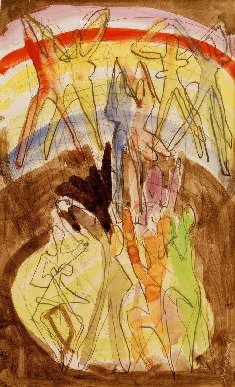 Fargedans (bakvegg) av Ernst Ludwig Kirchner