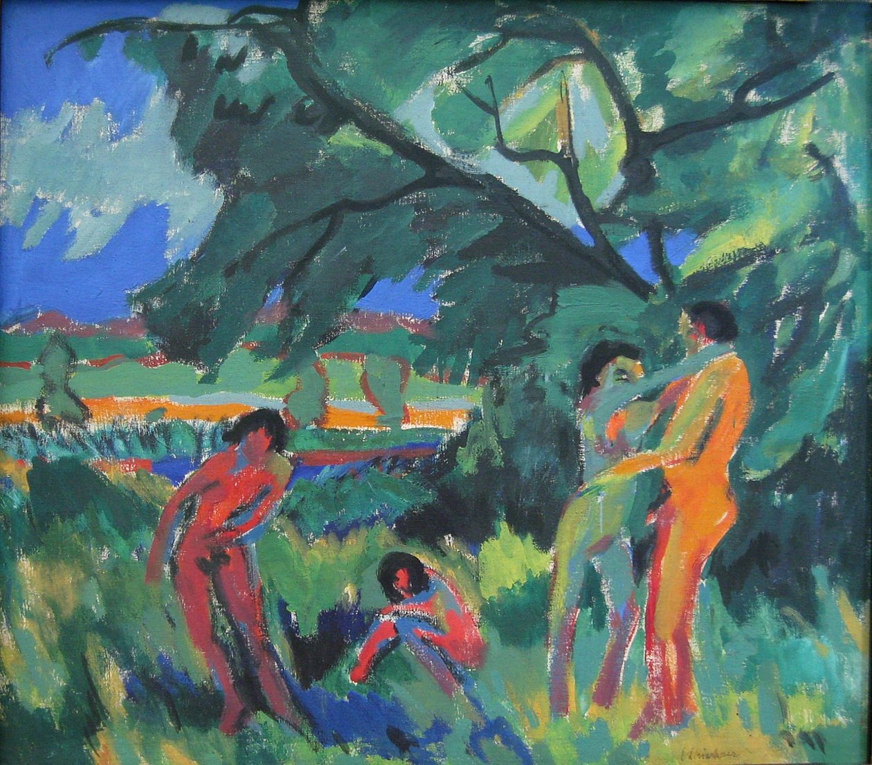 Nakne mennesker som leker av Ernst Ludwig Kirchner