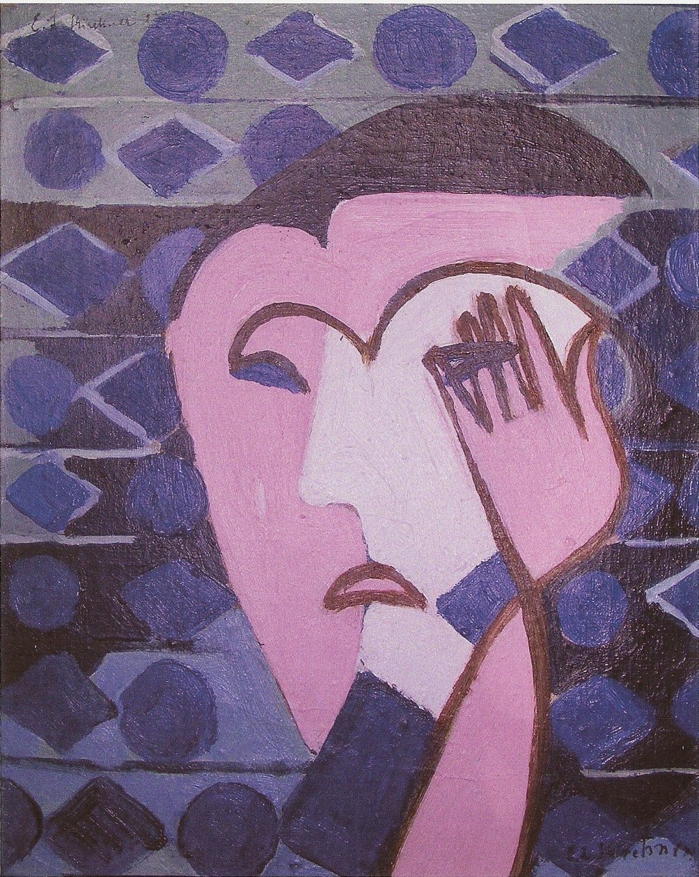 Trist kvinnehode av Ernst Ludwig Kirchner
