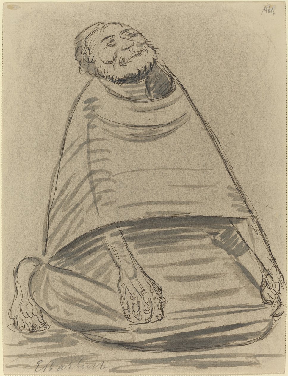 Mann på kne, 1916. av Ernst Barlach