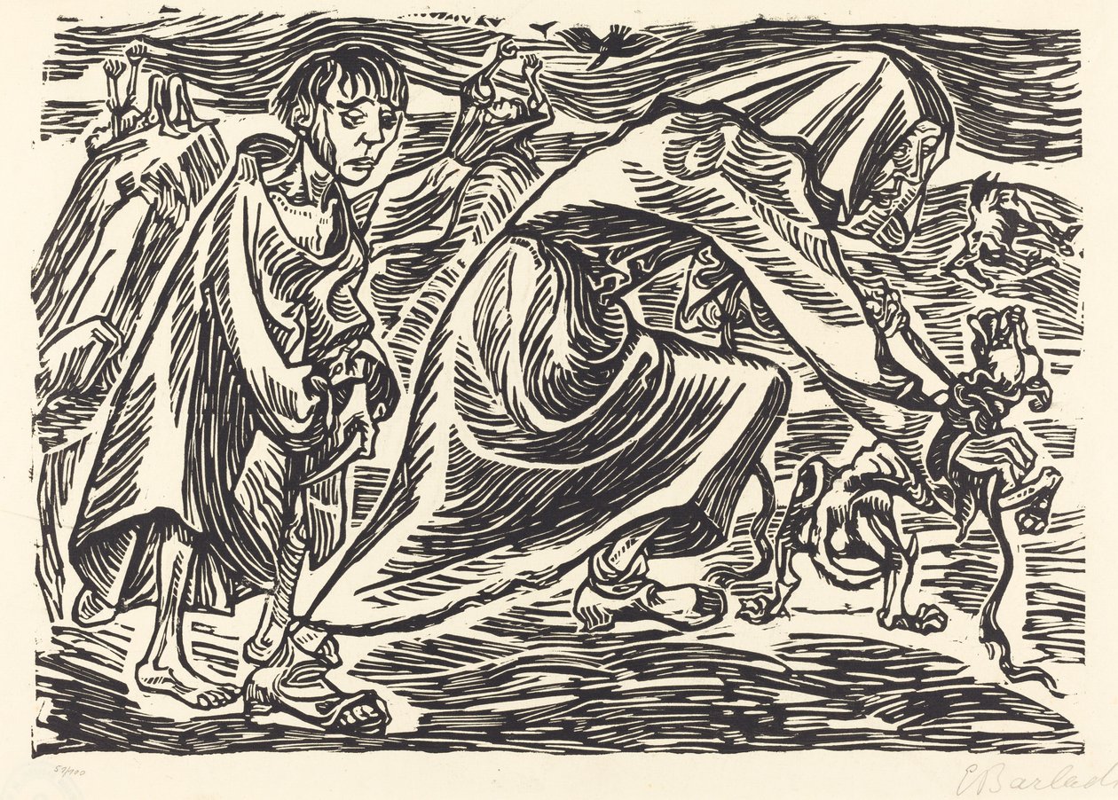 Hundefangeren, 1919. av Ernst Barlach