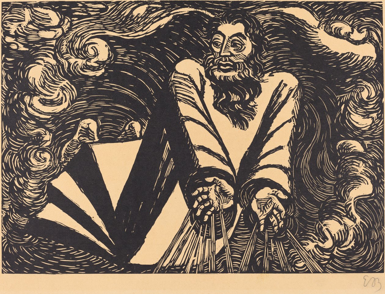 Den første dagen, 1920. av Ernst Barlach