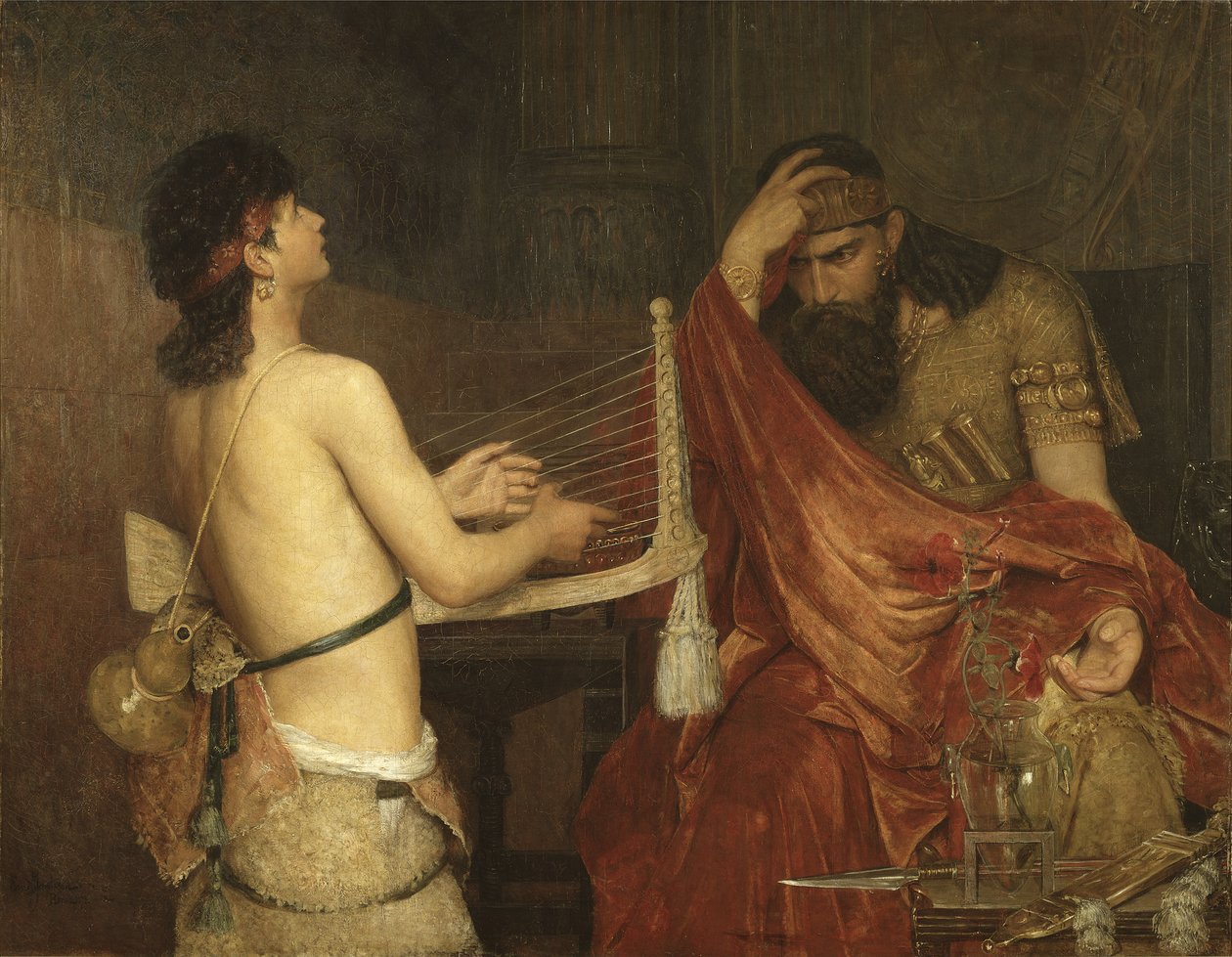 David og Saul, 1878 av Ernst Josephson