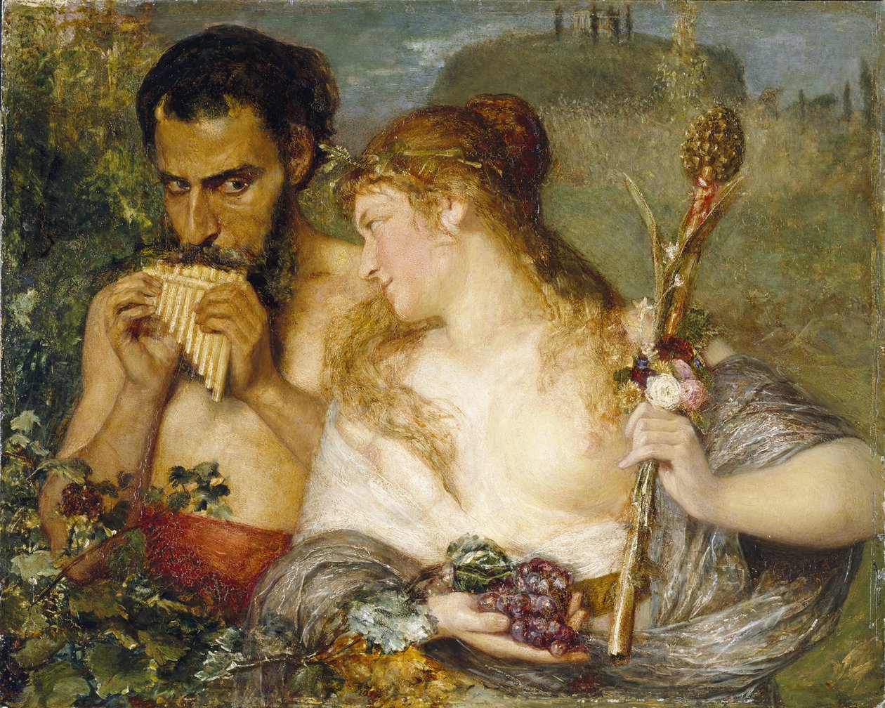 Nymfe og faun, 1878 av Ernst Josephson