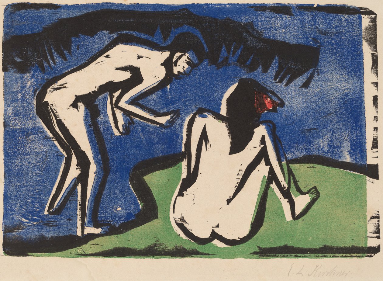 Badende par, 1910. av Ernst Ludwig Kirchner