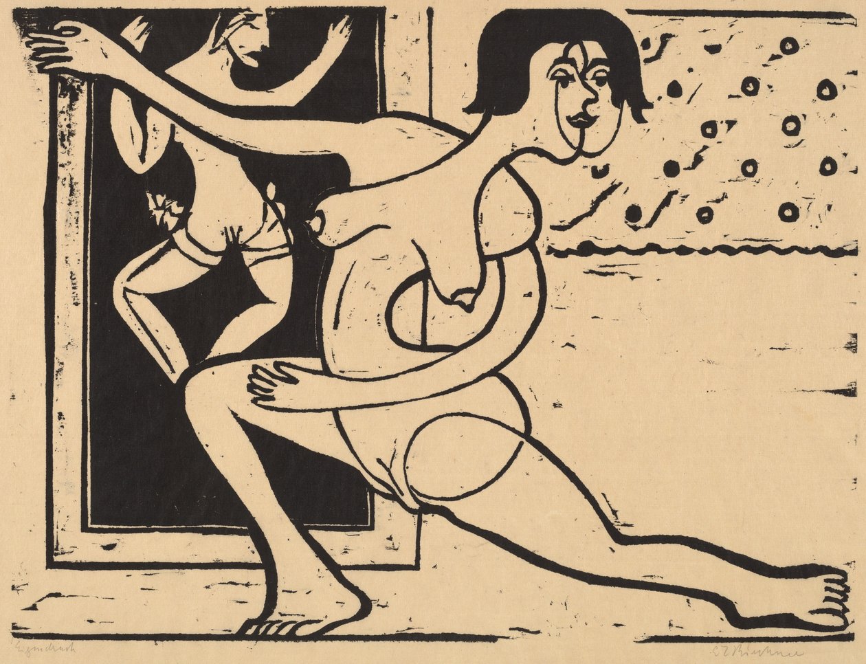 Danser øver, 1934. av Ernst Ludwig Kirchner