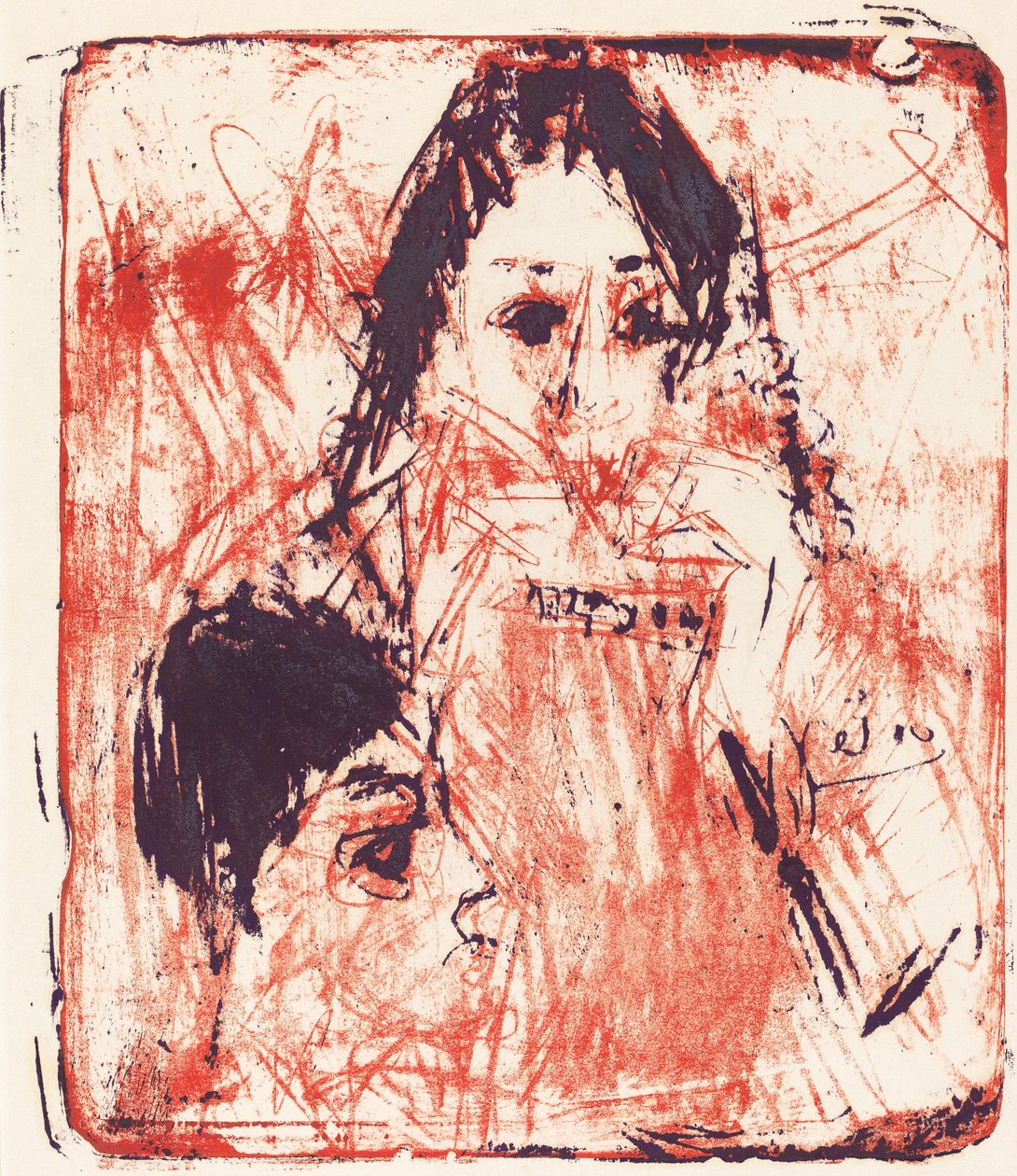 Munnspillspiller, 1919. av Ernst Ludwig Kirchner