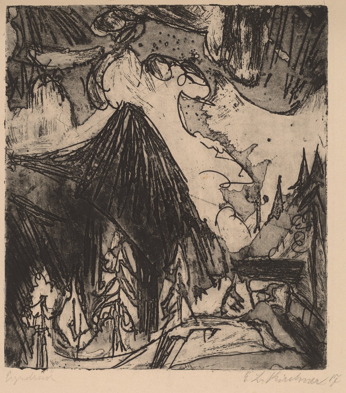 Seehornet, 1919. av Ernst Ludwig Kirchner