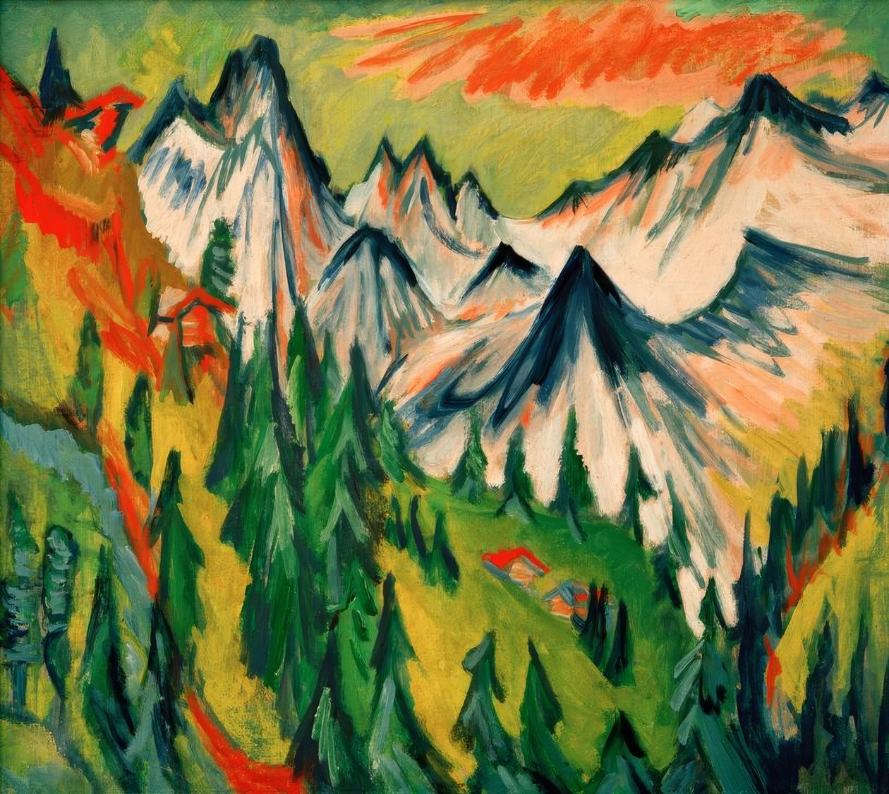 Fjelltopper av Ernst Ludwig Kirchner