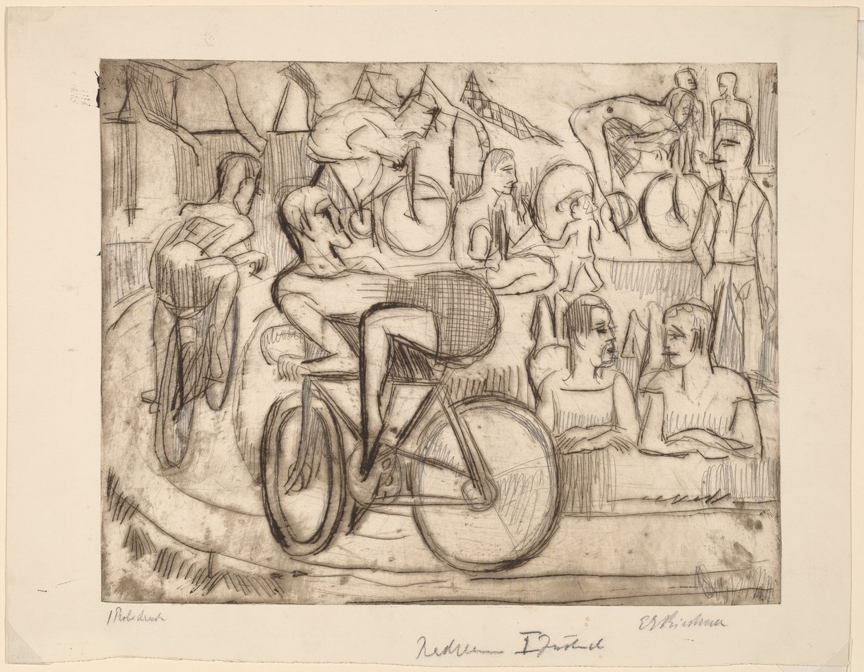 Sykkelløp av Ernst Ludwig Kirchner