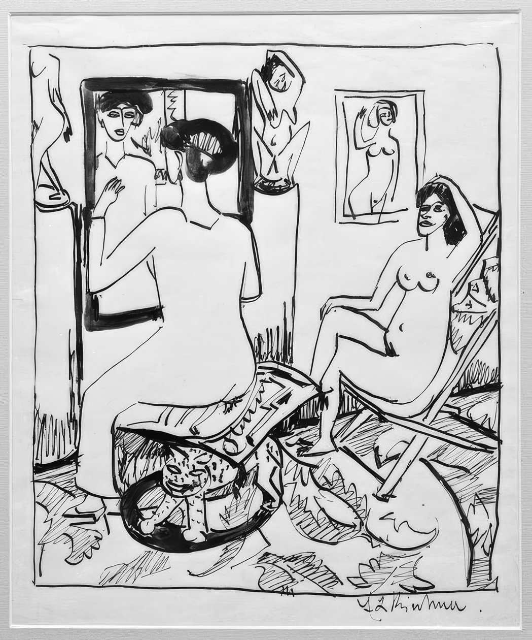 Interiør II av Ernst Ludwig Kirchner