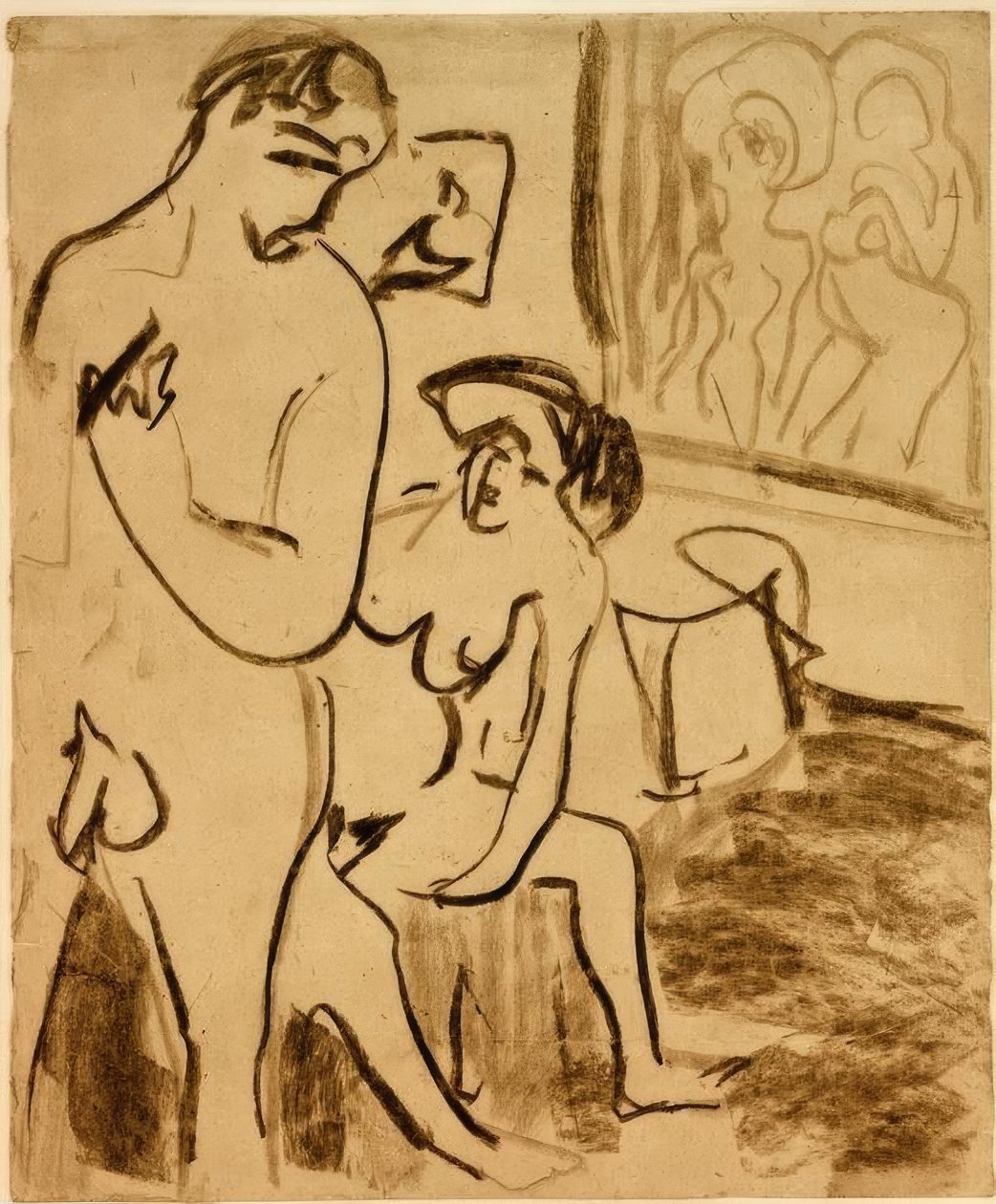 Par i studio av Ernst Ludwig Kirchner