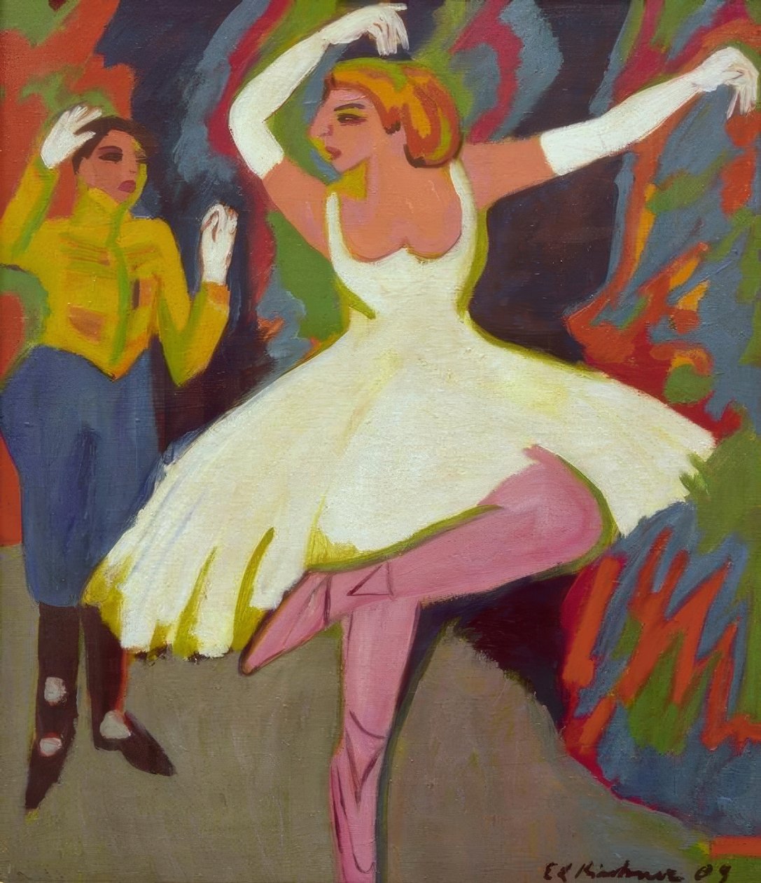 Russisk dansepar av Ernst Ludwig Kirchner