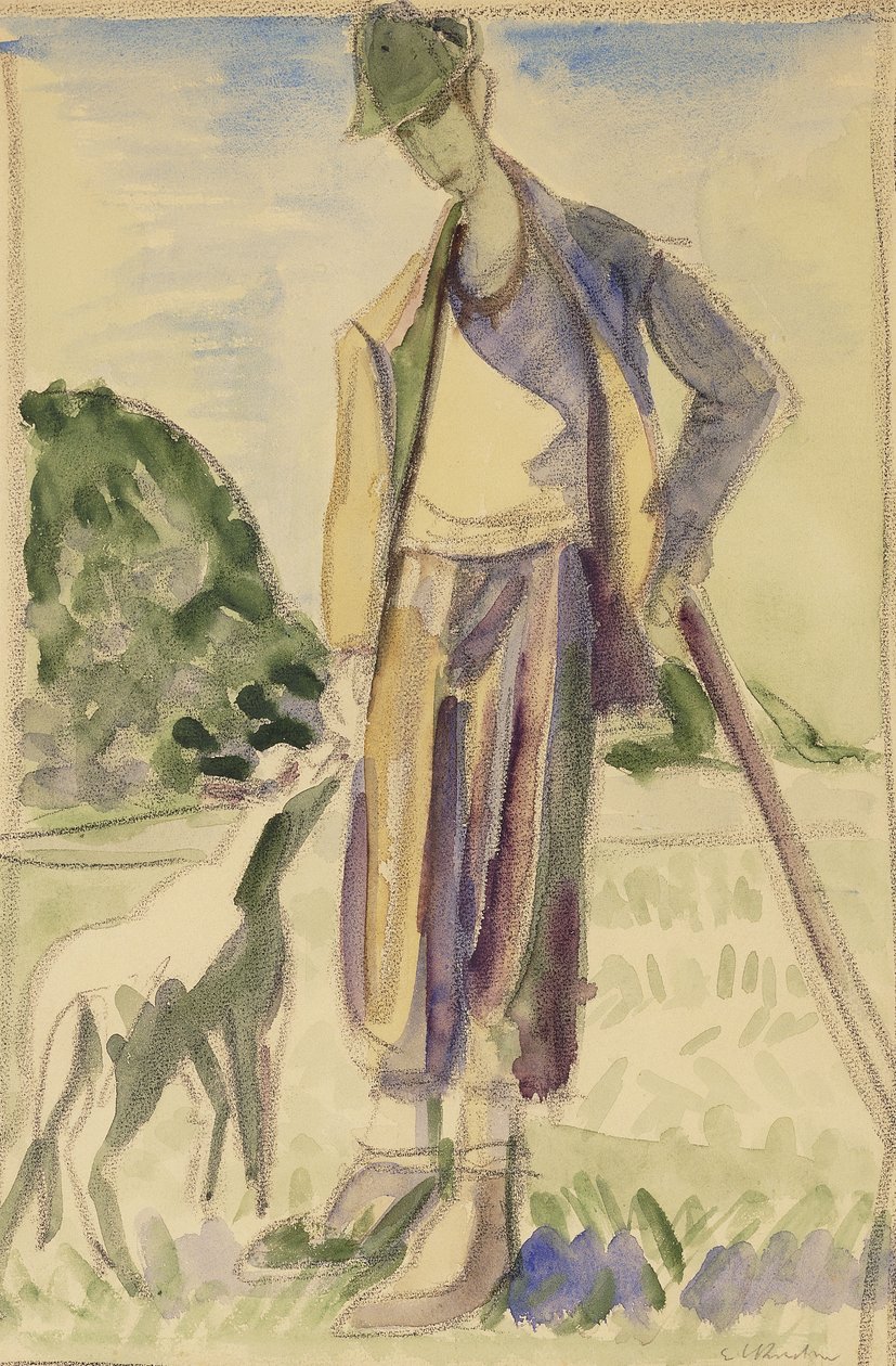 Gjeteren; Hyrden, av Ernst Ludwig Kirchner