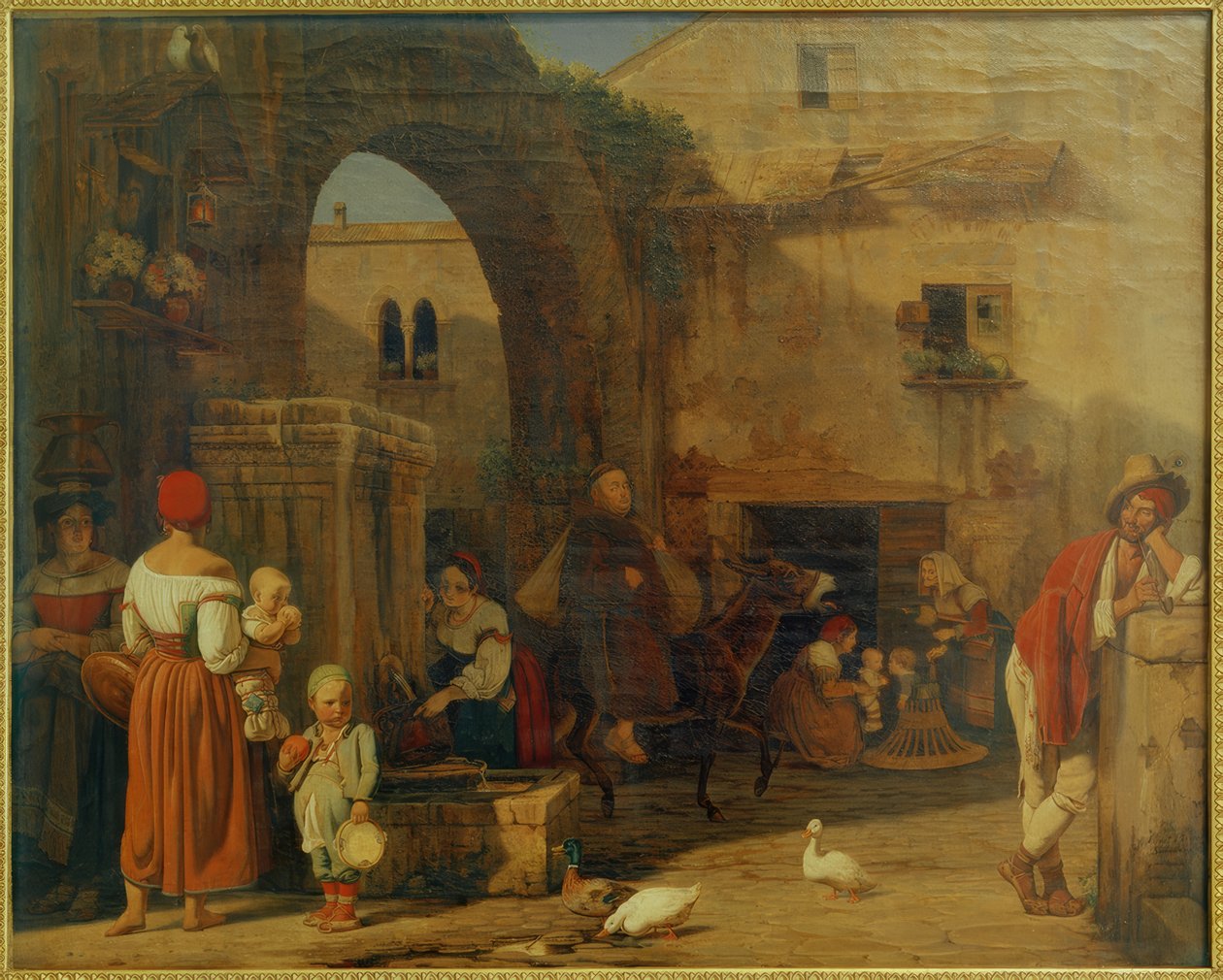 E. Meyer, på torget og fontenen ved Tivoli av Ernst Meyer