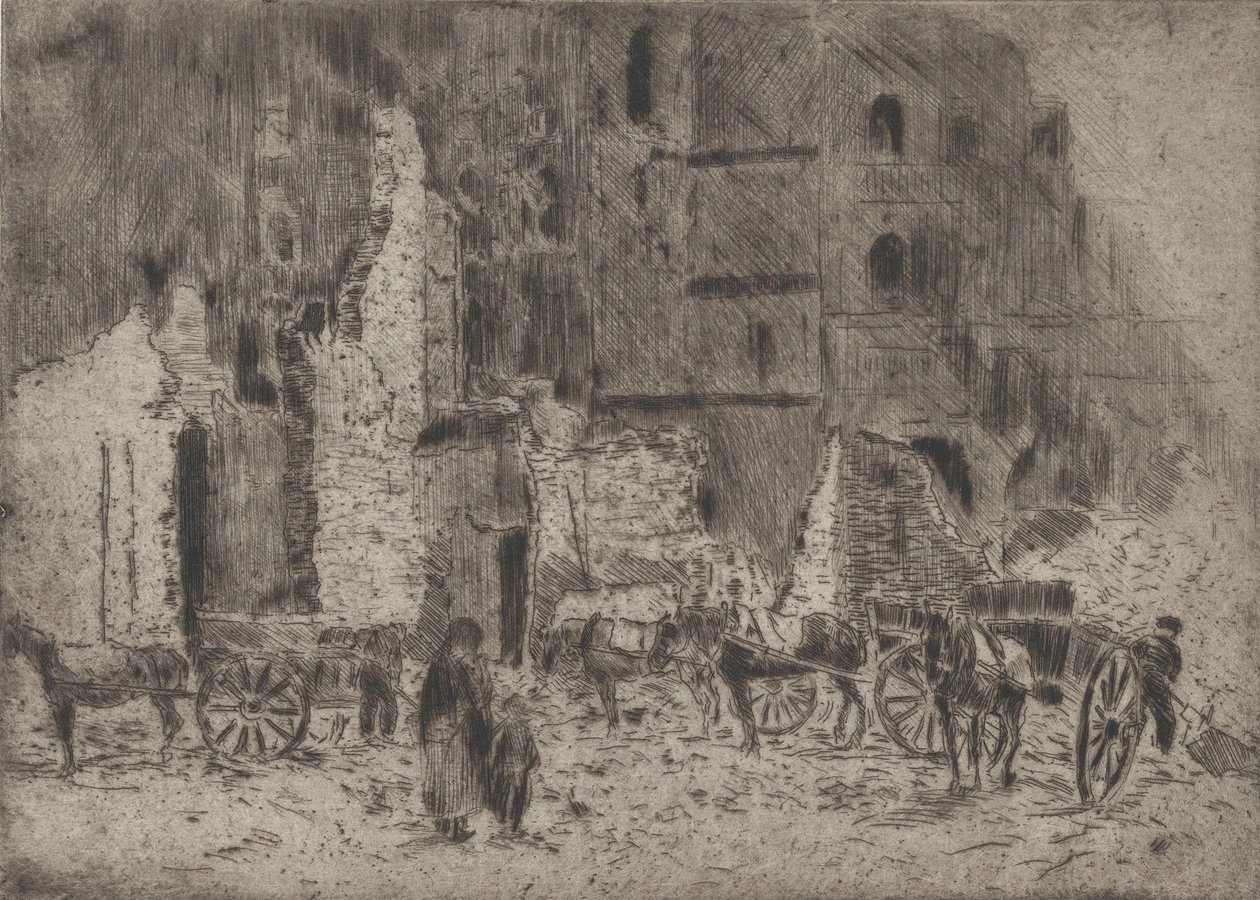Lille: Ruin, 1916. av Ernst Oppler