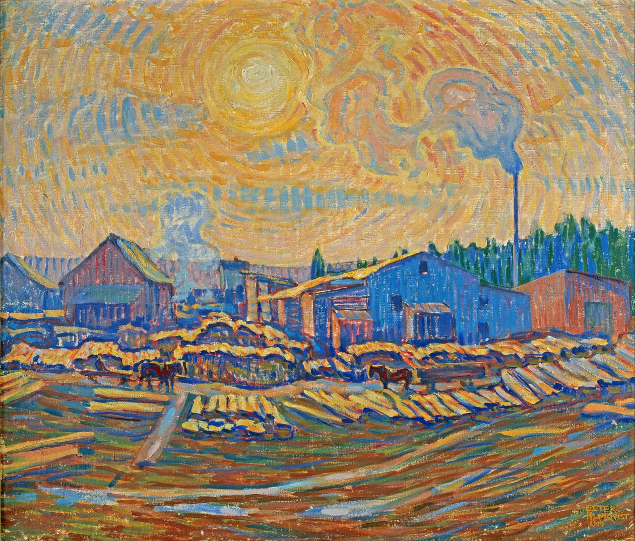 Sagbruket, desember sol av Ester Almqvist