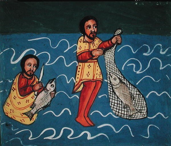 To fiskere (vellum) av Ethiopian School