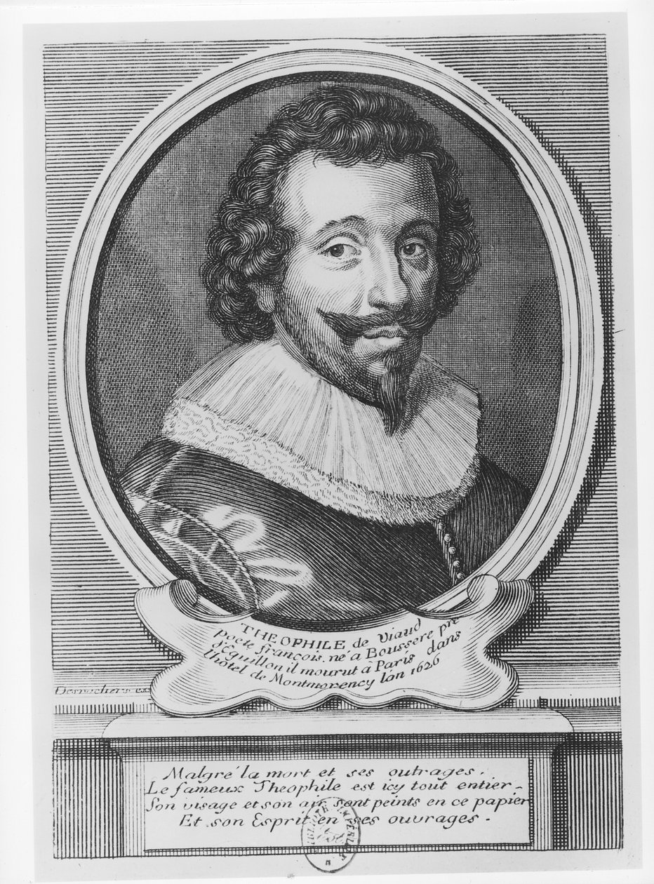 Portrett av Theophile de Viau (1590-1626) av Etienne Jehandier Desrochers