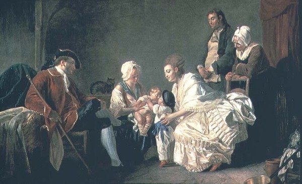 Broderlig kjærlighet (olje) av Etienne Aubry