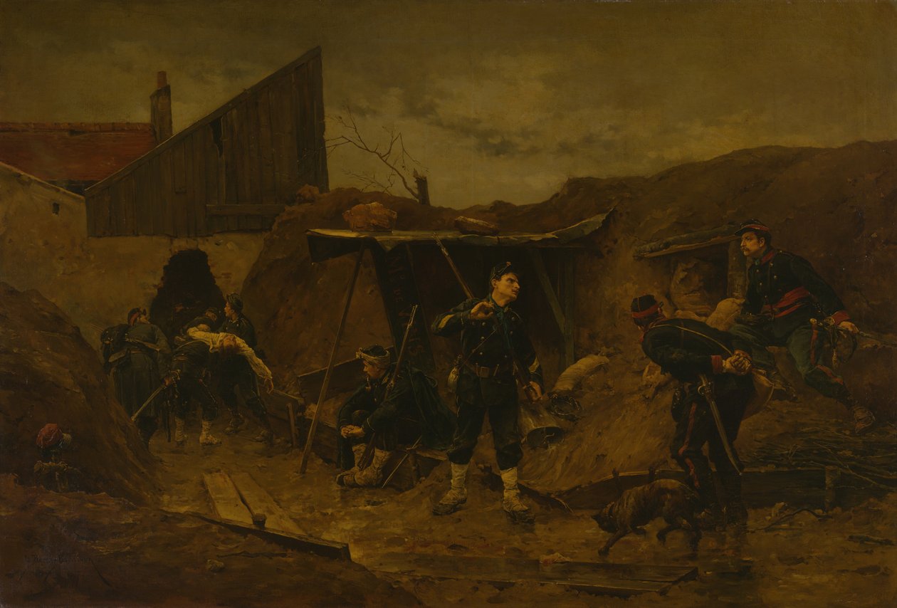 I grøften, ca. 1875. av Etienne Berne Bellecour