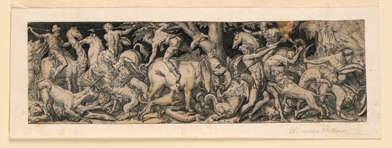 Villdyrsjakt (frise) av Etienne Delaune