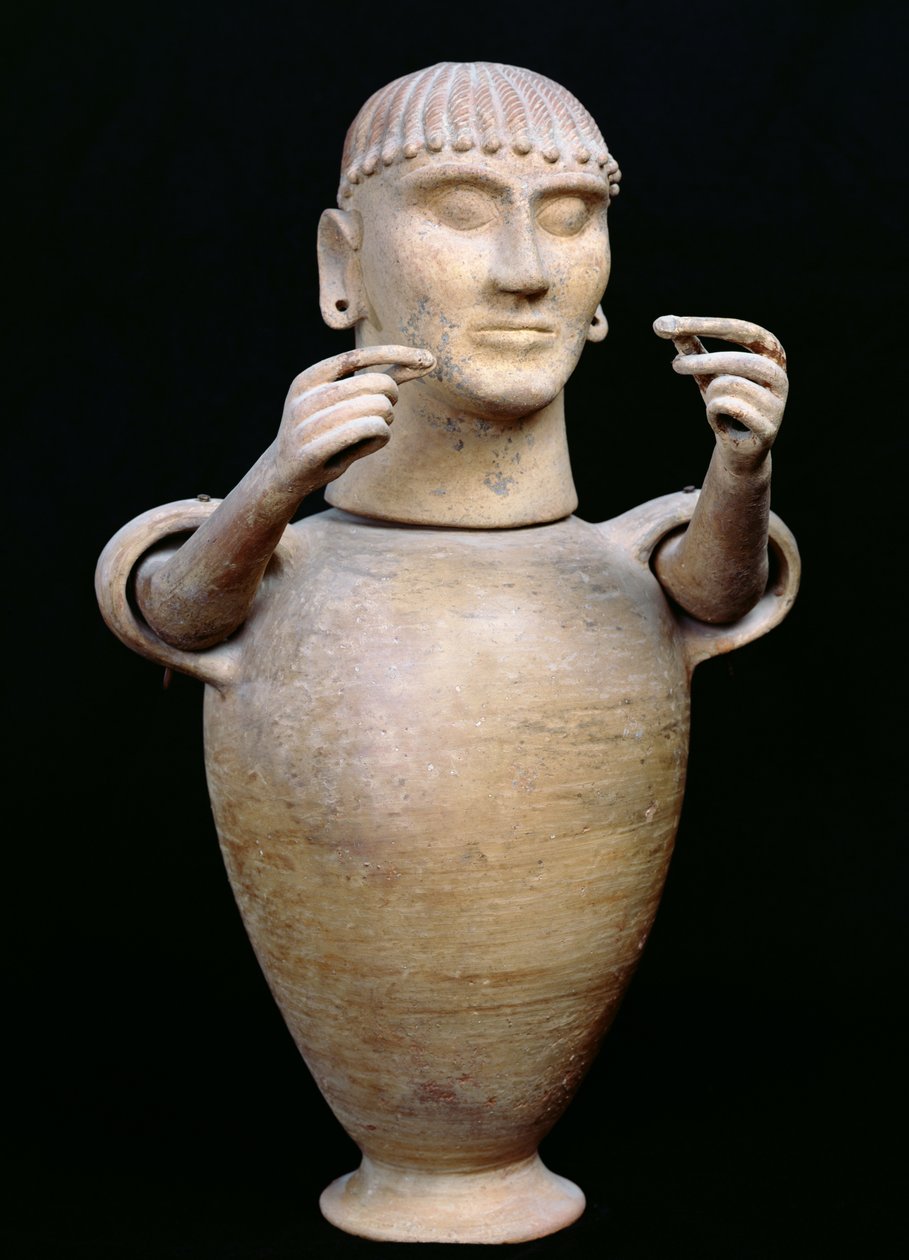 Baldakinkrukke med bevegelige armer (leire) (se også 53215) av Etruscan