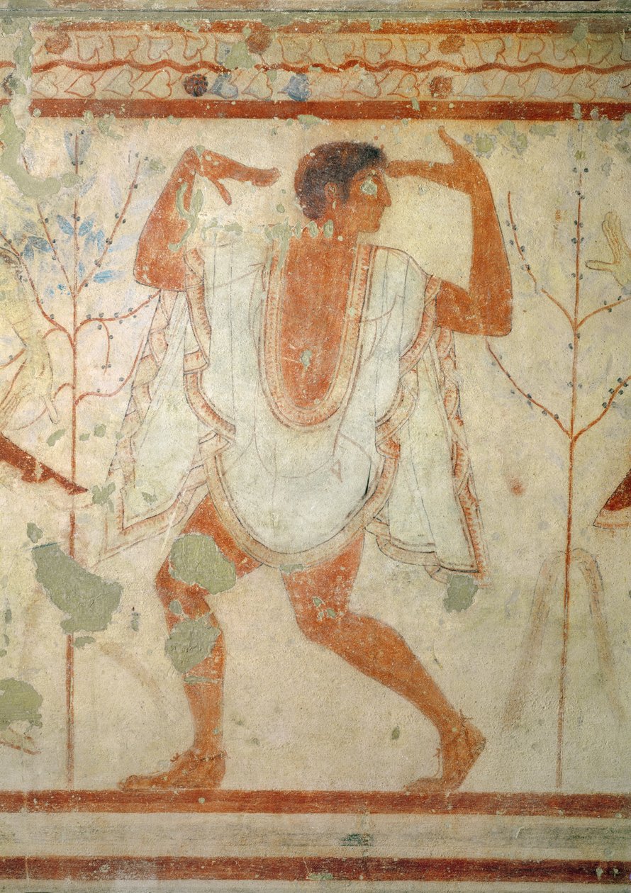 Danser fra Trikliniums grav, ca. 470 f.Kr. (veggmaleri) av Etruscan