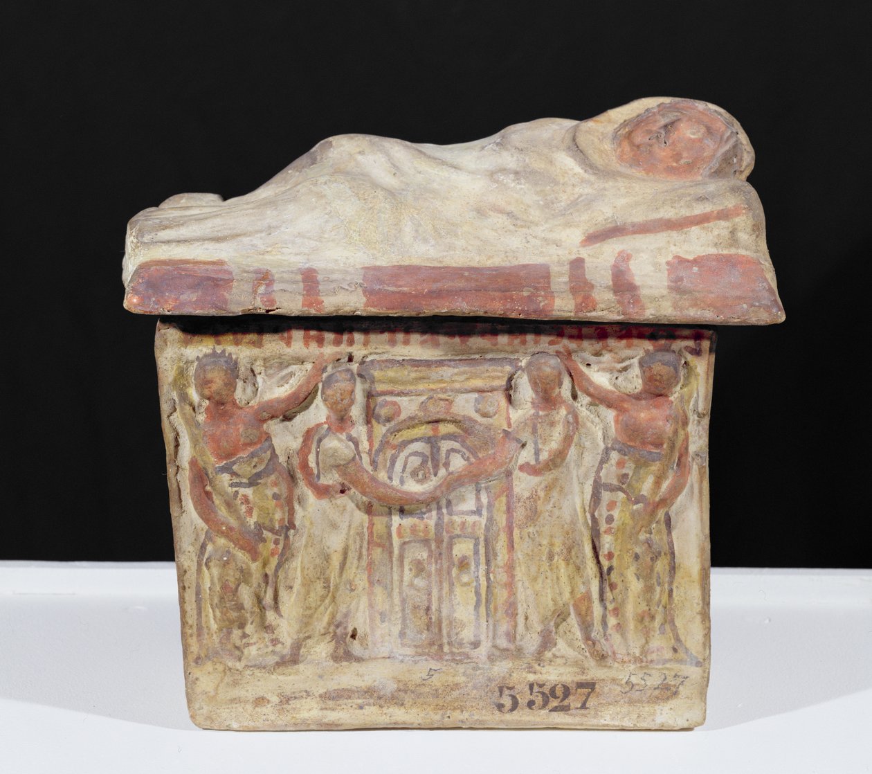 Etruskisk cinerary urne, tidlig 1. århundre f.Kr. (terrakotta) av Etruscan