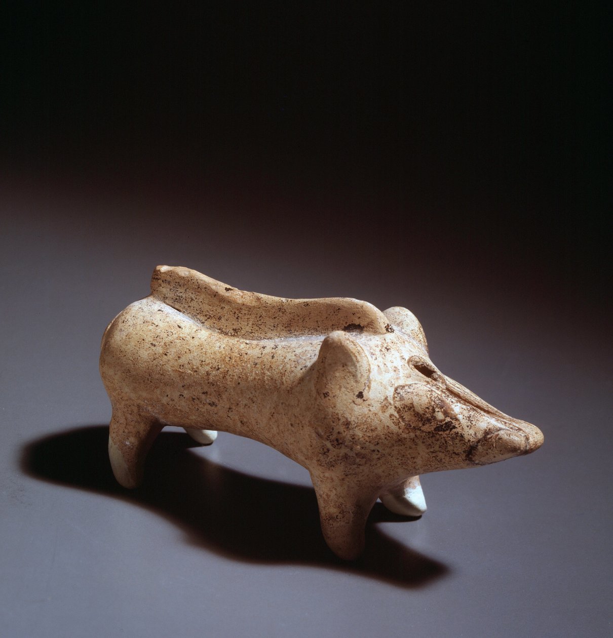 Griseformet keramisk unguentarium, 580-560 f.Kr av Etruscan