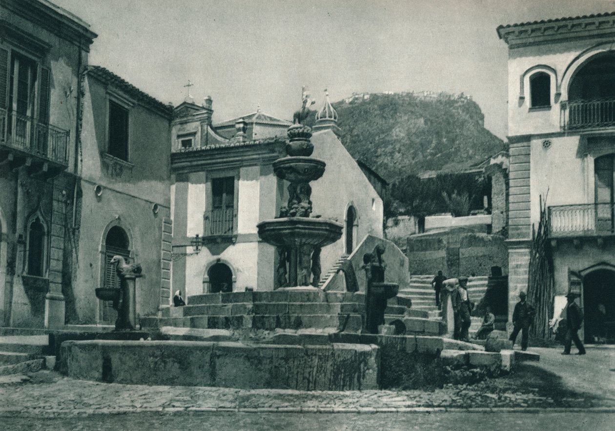 Offentlig fontene, Taormina, Sicilia, Italia, 1927 av Eugen Poppel