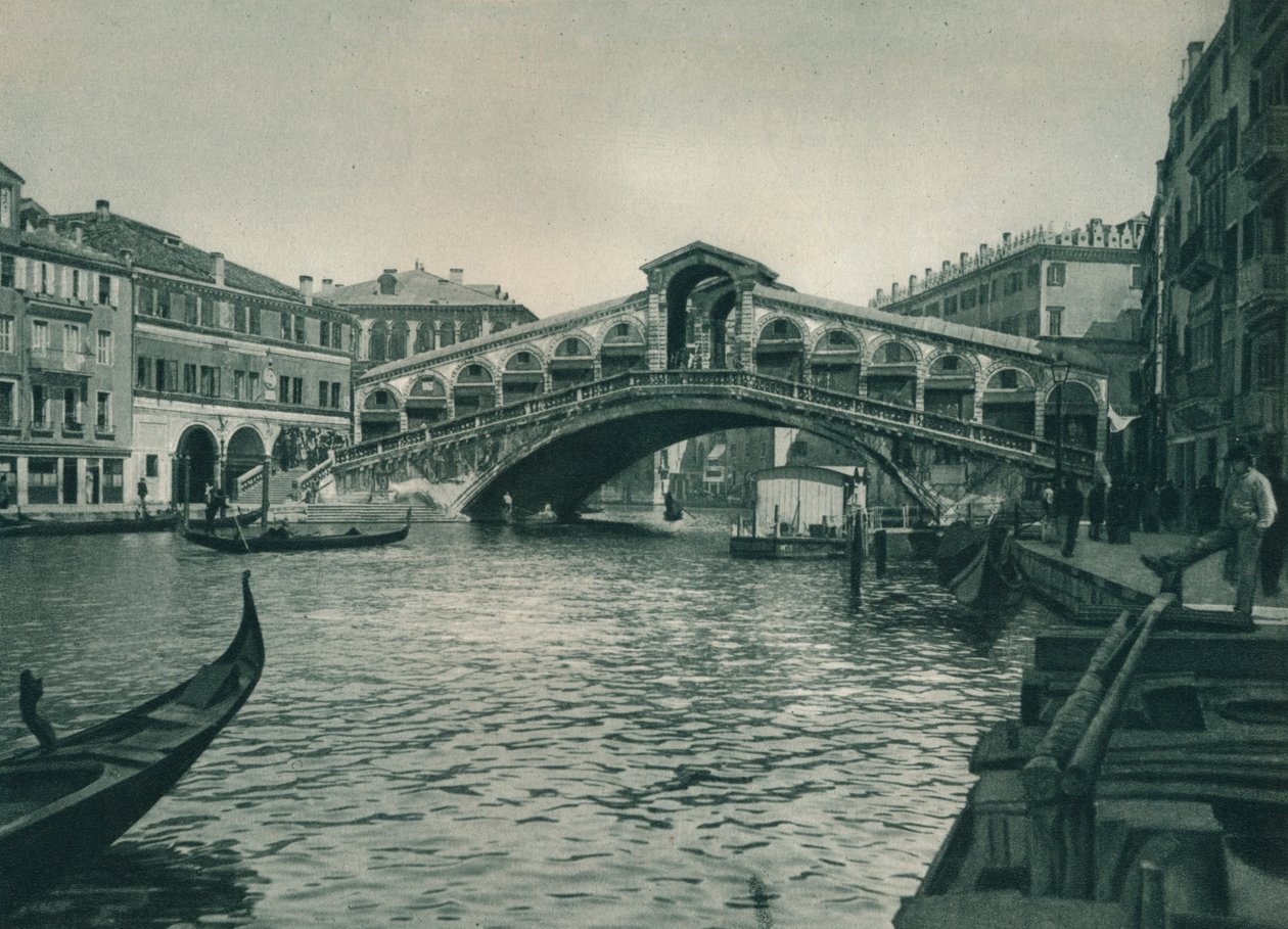 Rialtobroen, Venezia, Italia, 1927 av Eugen Poppel