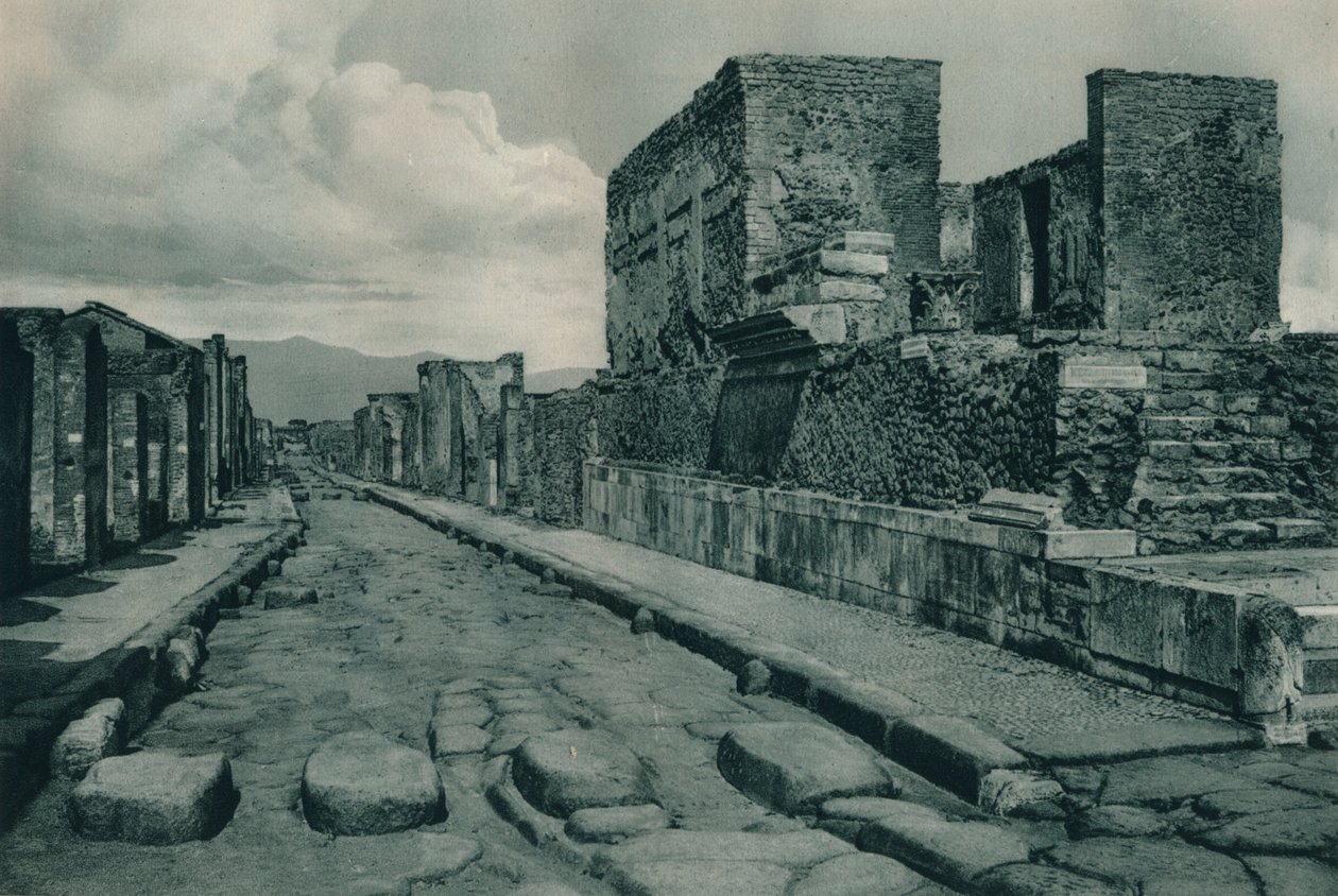 Gate mellom ruinene, Pompeii, Italia, 1927 av Eugen Poppel