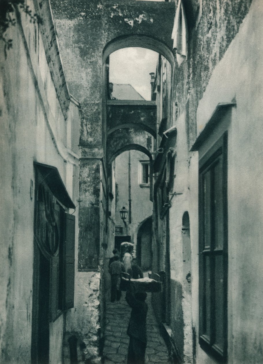 Street of Capri, Italia, 1927 av Eugen Poppel