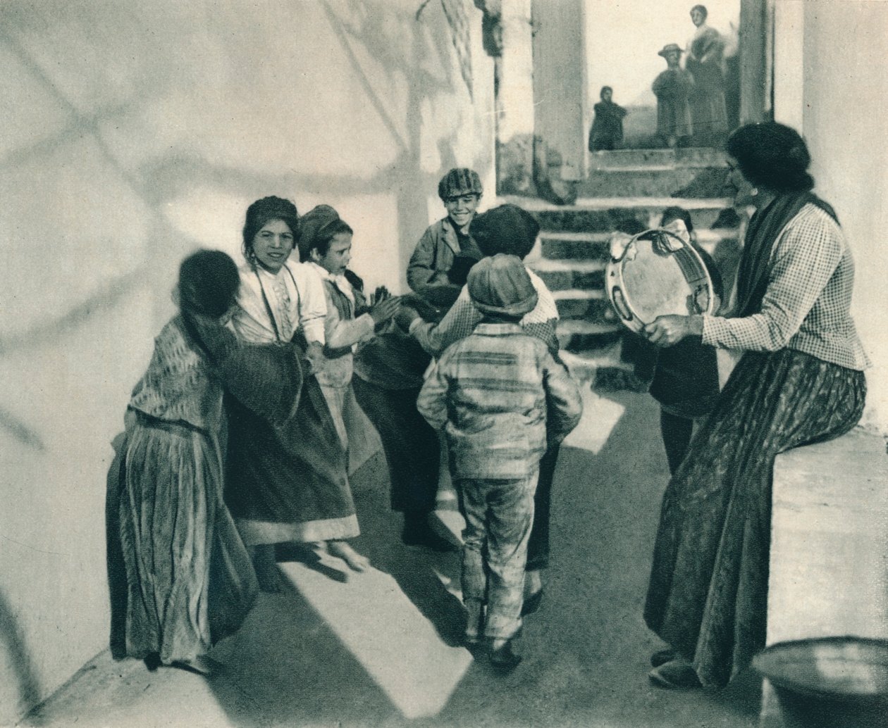 Tarantella, Capri, Italia, 1927 av Eugen Poppel