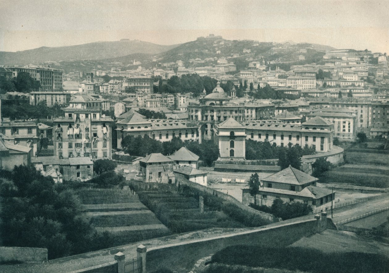 Utsikt over Genova, Italia, 1927 av Eugen Poppel