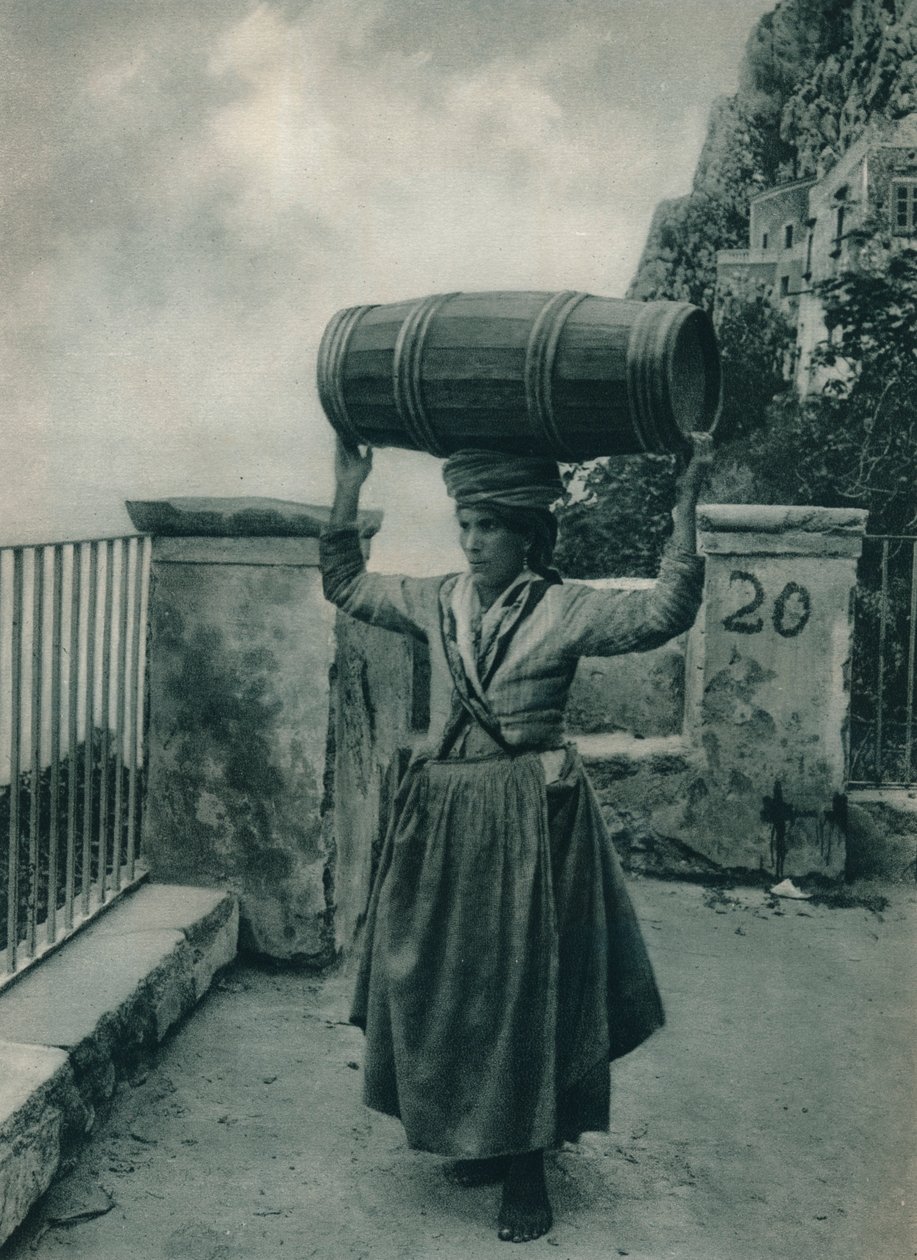 Vannbærer, Capri, Italia, 1927 av Eugen Poppel