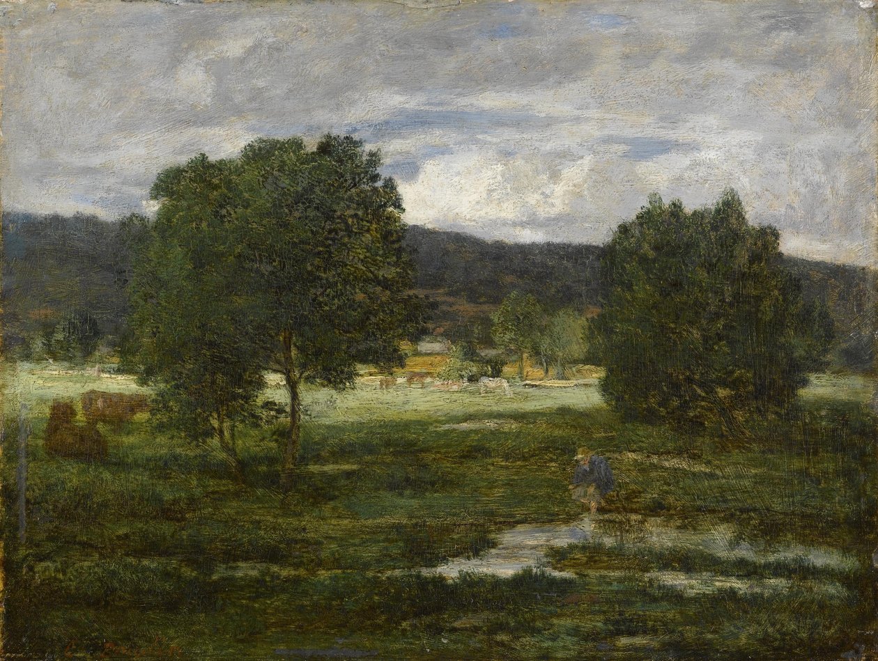 Skogkledd landskap av Eugene Louis Boudin