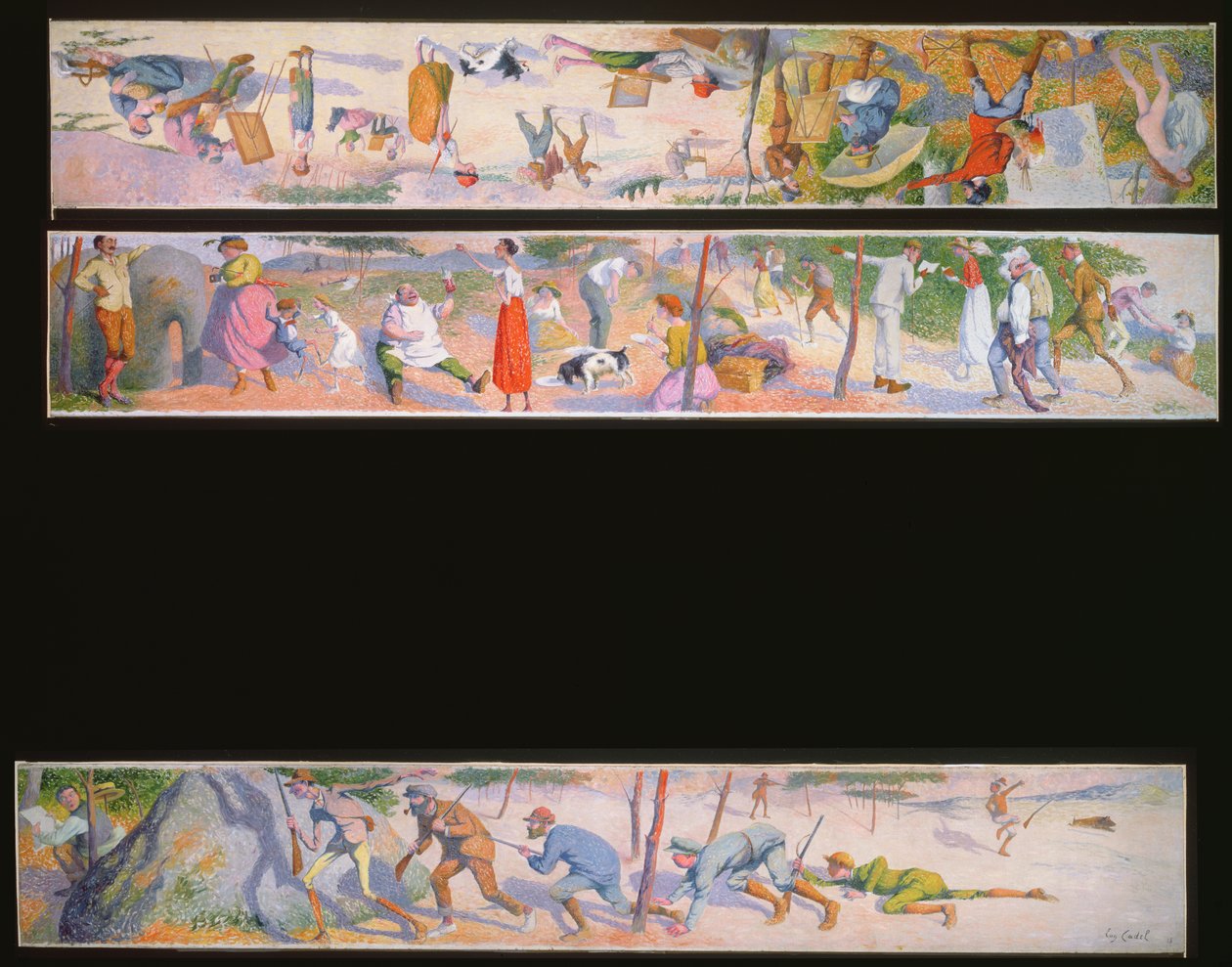 Tre humoristiske scener, 1918 (par 80947) av Eugene Cadel
