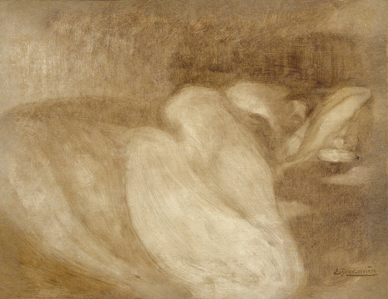 Sovende kvinne, 1899 av Eugène Carrière