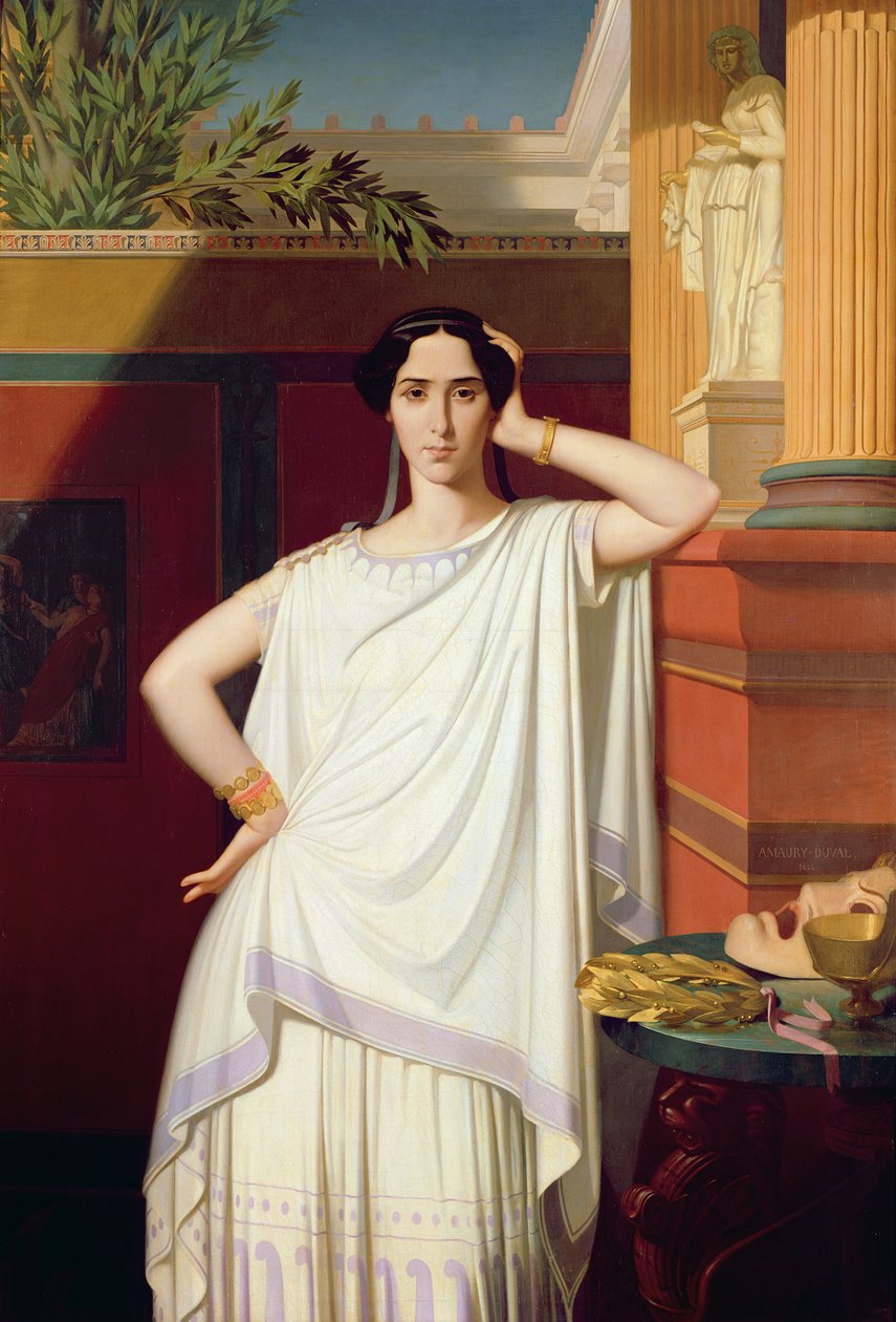 Tragedie eller, Portrett av Rachel, 1854 av Eugene Emmanuel Amaury Duval