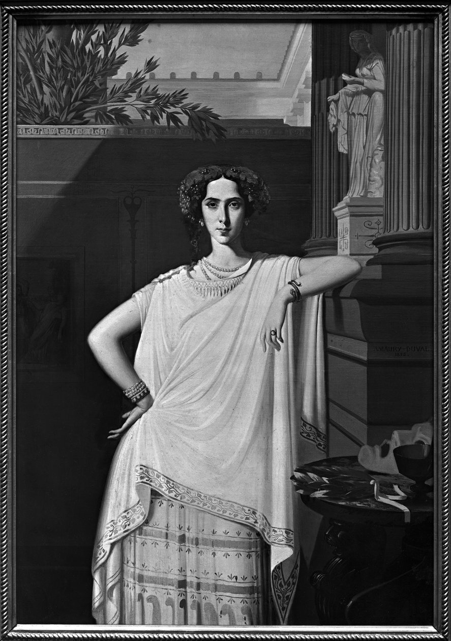 Tragedie eller, Portrett av Rachel, ca. 1854 av Eugene Emmanuel Amaury Duval