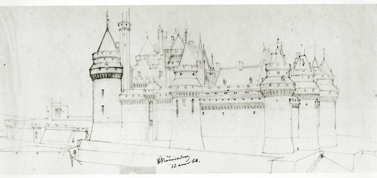 Pierrefonds slott, 1866 av Eugene Emmanuel Viollet le Duc